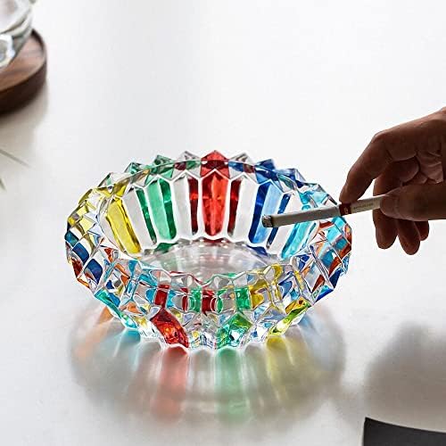 Tigela decorativa de cristal colorido de magcolor para cozinha e interna, o escritório de escritório em casa, belo artesanato de