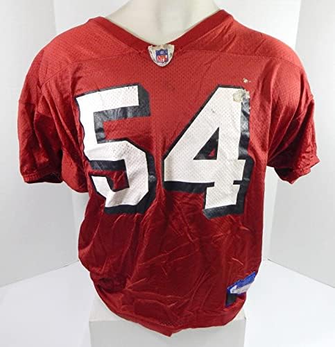 2005 San Francisco 49ers 54 Jogo usou camisa de prática vermelha xl dp32773 - Jerseys de jogo NFL não assinado usados