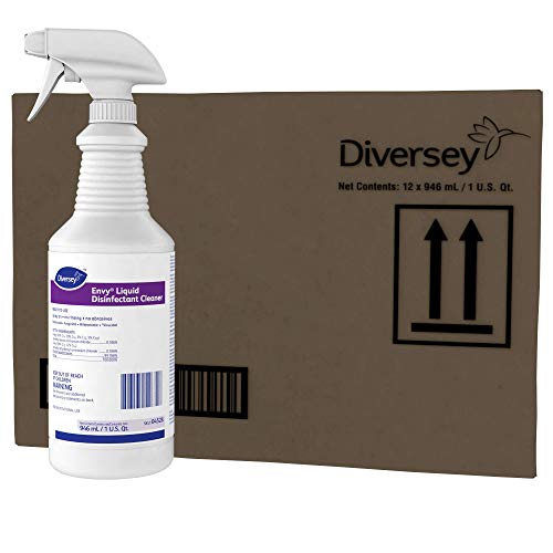 Diversy Envy 04528 Limpador de desinfetantes líquidos, 12 x 32 oz./946 ml de garrafas de spray