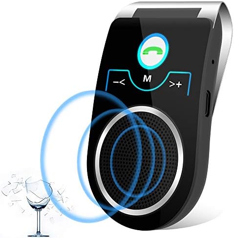 Kit de carro para celulares gratuitos de mãos, Bluetooth 5.0 no pora -shopphone de carro com clipe de viseira, suporte
