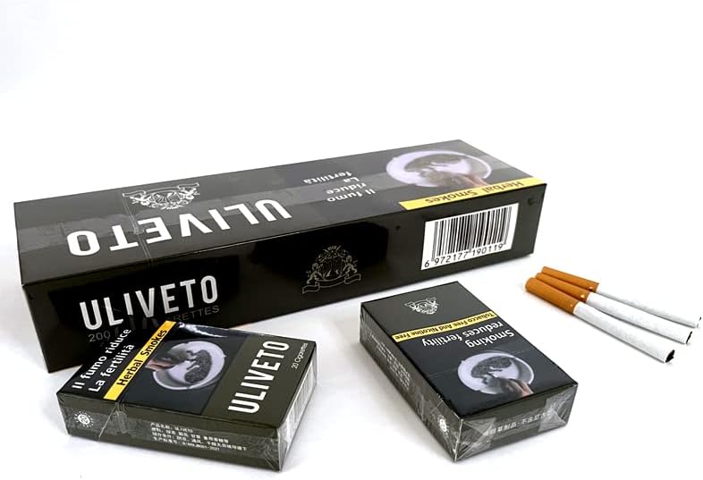 Cigarros de ervas de hortelã - tabaco e nicotina grátis 10 pacotes de 200