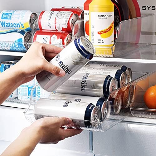 Caixa de armazenamento da geladeira de cozinha NC, lata de tração, armazenamento de garrafas e classificação de bebidas, caixa de armazenamento