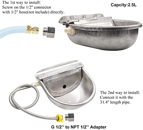 CPROSP Automático para o gado aço inoxidável com válvula de flutuação, tigela de cavalo com ght 3/4 '', conjunto