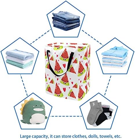 Frutas fofas desenhos animados cesto de roupa de lavanderia dobrável, cestas de lavanderia de 60l de lavanderia de roupas de roupas de roupas de roupas para dormitório para o dormitório