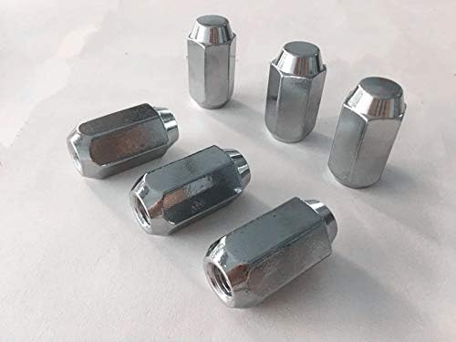 20pcs Chrome 14mm x 1,50 porcas de encaixe de roda FIT 2003 Chevrolet Express 1500 pode caber nas jantes OEM, o comprador precisa revisar o comprimento total da especificação: 1,77