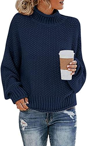 Blusas de suéter quente feminino cor de moda cor de cor de malha de fundo alto alto listrado listrado