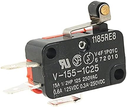 Liugou 10pcs V-155-1C25 Micro limite interruptor de alavanca de dobradiça curta Ação do spdt snap snap