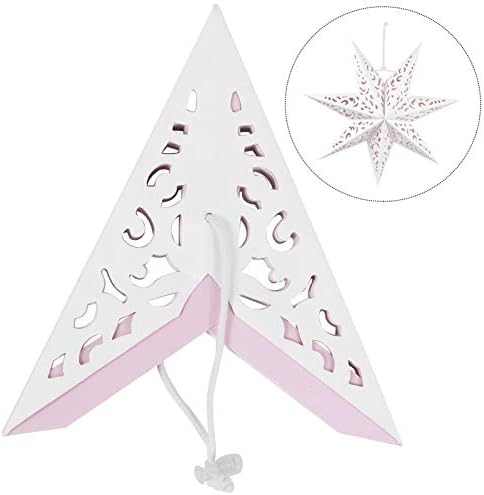 Veemon Decoração de Natal Lanternas de casamento 2pcs papel estrela pendurar lâmpada de lâmpada de lâmpada de tais