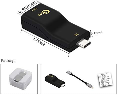 CKLAU 4KX2K@60HZ USB C para exibir o adaptador, USB-C para DP Converter com o cabo Thunderbolt 3 para Cklau KVM Switch, Galaxy, MacBook,
