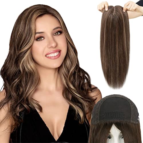 uniwigs savannah seda top Remy Human Human Topper, adicionando volume de cabelo e cobertura ao topo e coroa para mulheres