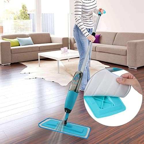 Hzsooch 10 pacote de 18 polegadas Spray MOP Cabeças de reposição para esfregões úmidos/secos, almofadas de esfregar