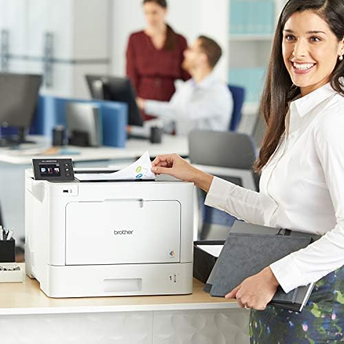 Irmão Business Color Laser Printer, HL-L8360CDW, Networking sem fio, impressão duplex automática, impressão móvel, impressão em nuvem, reabastecimento de traço pronto, branco