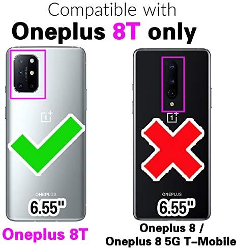 ASUWISH compatível com OnePlus 8T OnePlus8T mais 9R 5G Case e tela de vidro Protetor de protetor Cards de llot Slot Mármore Capas