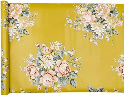 Papel de parede floral retro Yifasy para o quarto da sala de estar 32 pés L Peel Stick Furniture RedO bancadas baús