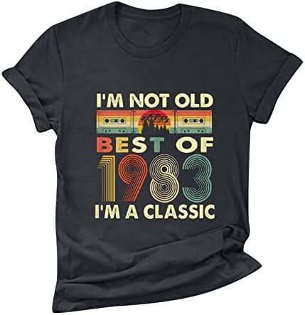 Eu não sou velho, eu sou um clássico vintage 1983 40º aniversário Presentes de aniversário homens masculinos letra de camiseta