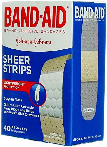 Band-Aid® Brand Tru-Stay ™ Sheer Bandrages todo tamanho, 40 contagem