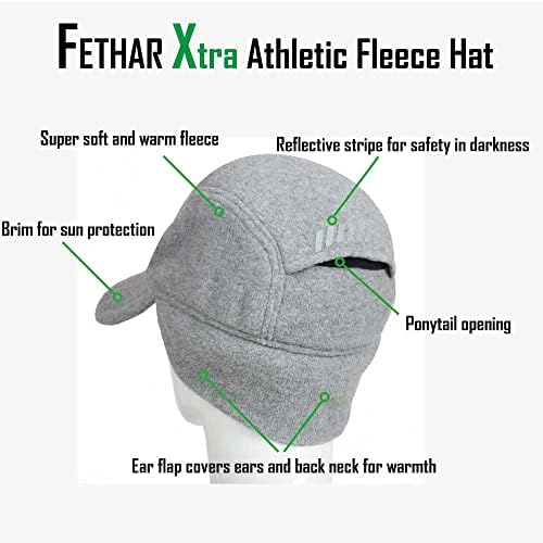 Fethar Womens Athletic Winter Hat With Ponytail Hole - Chapéu de lã para mulheres