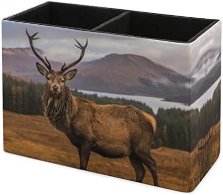 Bucks escocês PU PULHO CELO CULHA LAVENCIMENTO COPA CASE Organizador da caixa Caixa de artigos de papelaria de desktop Caixa