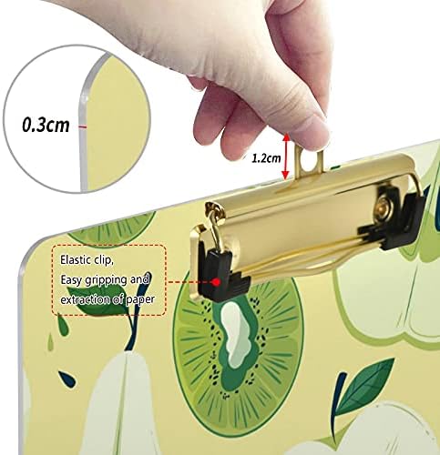 Quadro de clipe de plástico de quadro colorido 9 x12.5 clipboards de acrílico com clipe de baixo perfil A4 Tamanho da carta