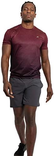 T-shirt masculino ativo de manga curta Treino de desempenho superior Slim Fit Stret