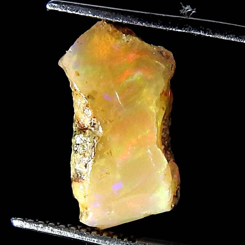 Jewelgemscraft ™ 04.30CTS. Pedra Opala Raiva Ultra Fire, Cristais de Pedras -Gem, Rocha Opal Etíope, Jóias, Chakra