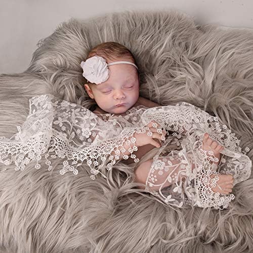 3pcs Baby Photo adereços, conjunto de fotografia para bebês, cobertor macio + embrulho + faixa de cabeça Conjunto de fatos de fotografia