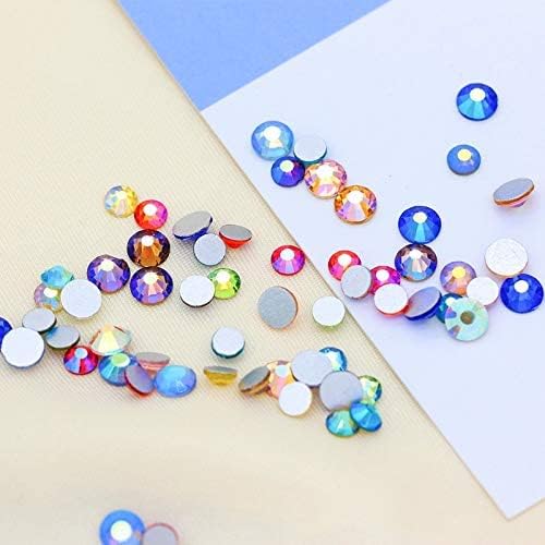 Gem River 2088 Ab Colors Glitter Rhinestones Flatback Nonfix Crystal AB Rhinestones Uil Art Roupas - - LT Amethyst AB / SS16 1440pcs - Presente de joias