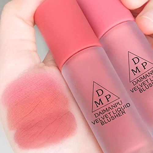 Mousse Liquid Cream blush maquiagem leve - textura fosca de veludo, sensação respirável, pura cor de cor, aparência natural e blush