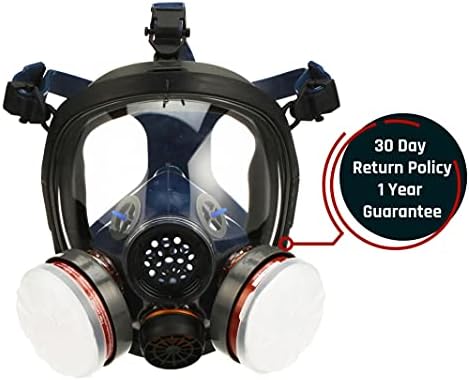 PD -100 Face completa Vapor orgânico e respirador particulado - Filtração de carvão ativado duplo - Máscara de proteção para os olhos da face completa