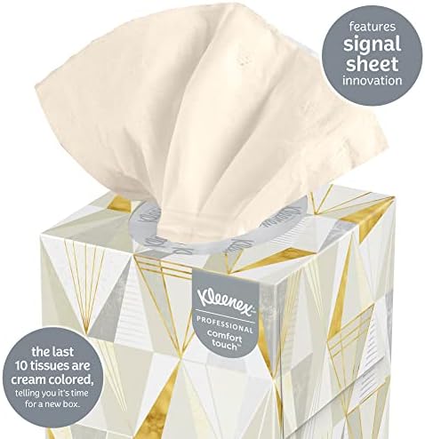 Kleenex White Facial Tissue, 2 camada, caixa pop-up, 125 folhas