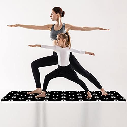 Yoga Mat Black White Eco Friendly On Slip Fitness Exercition tapete para pilates e exercícios de piso