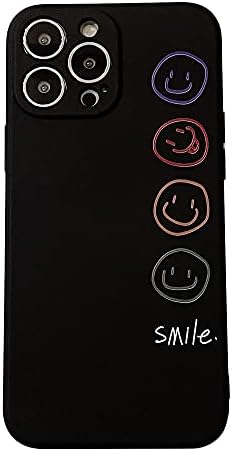 Compatível com o iPhone 13 Pro Max Caso de telefone fofo Smile Face Fore Design Soft Silicone Cover Casos de proteção para Apple