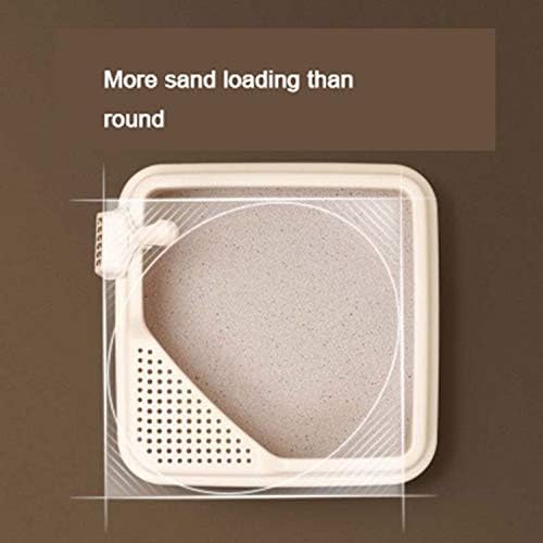 Lovepet Top-in Cat Toilet semi-fechado Caixa de areia à prova de respingos quadrados 44449.8cm, branco