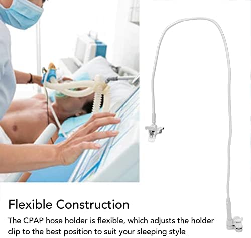 Porta de mangueira CPAP para tubo CPAP, estrutura flexível Seguro seguro Confiável Aço inoxidável CANHER CPAP CPAP para cabeceira,