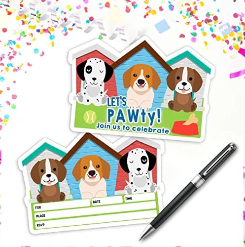 30 Puppy Style Churche Baby Costure ou Cartões de convite para festas de aniversário com envelopes, adolescentes convidam cartões,