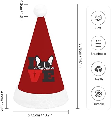 Boston Terriers chapéu de natal de natal macus food boné engraçado gorro para a festa festiva de ano novo de natal