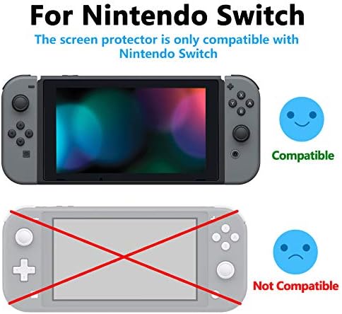 Touch mais suave Toques Mandhheld Caixa de controlador de mão com botões pretos de conjunto completo, caixa de casca de substituição personalizada com protetor de tela de vidro de borda branca para Nintendo Switch Joy-Con