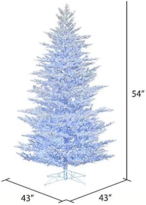 Vickerman 4,5 'x 43 Cedar pinheiro de pinheiro em polpa, árvore de natal, baixa tensão LED Pure Wide Angle de 3 mm - luzes falsas cobertas