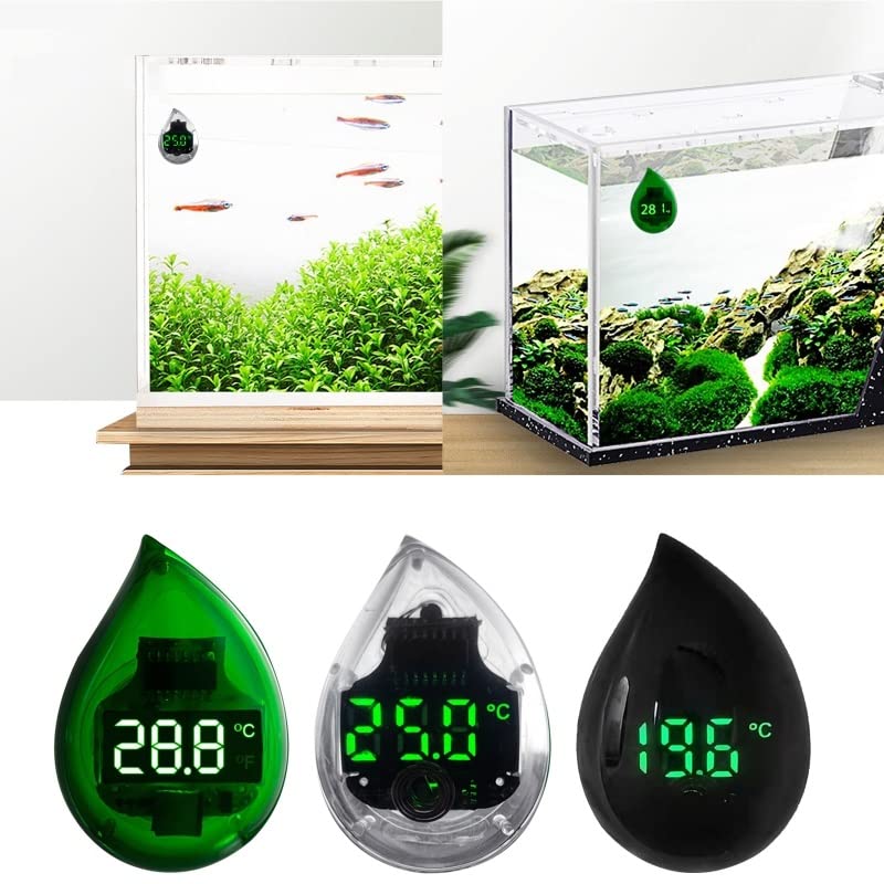 Quul Aquarium Termômetro Peixe digital para termômetros de tanques liderados para tela de toque aderiem da temperatura do tanque