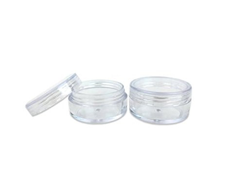 Beauticom 10g/10ml redondo frascos transparentes com tampas de tampa de parafuso para joias pequenas, segurando/misturando