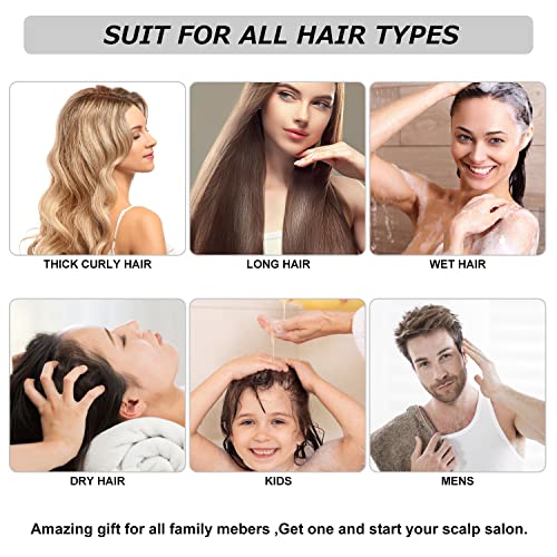 Escova de shampoo de cabelo ttklyn, escova de cabelo de cuidados com o couro cabeludo com massageador de couro de silicone macio, preto