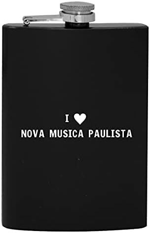 I Heart Love Nova Musica Paulista - 8oz de quadril de quadril bebejo de álcool