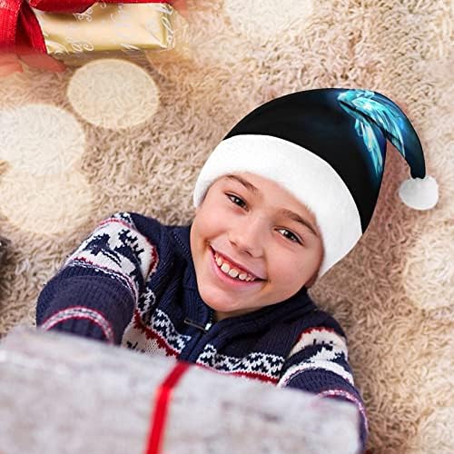 Flying Crystal Hummingbird Plelight Christmas Hat de chapéu travesso e bom Papai Noel com borda de pelúcia e decoração de natal de conforto