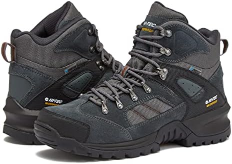 Hi-Tec Black Rock WP Mid Men's Permo impermeável botas, mochila leves e respiráveis ​​e sapatos de trilha
