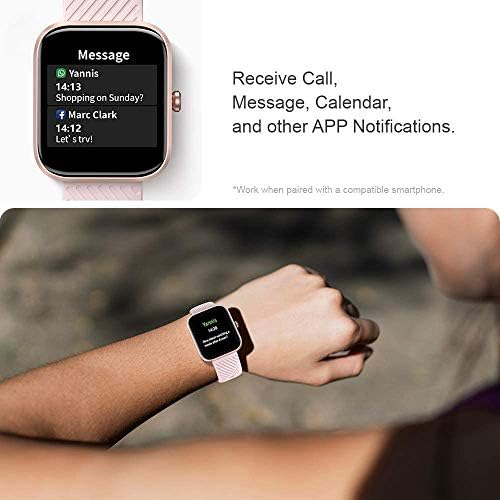 Genérico KeepFit Fitness Smart Watch for Android e iOS com rastreador de freqüência cardíaca, medição da BP, rastreador de oxigênio no sangue SPO2, IP68 à prova d'água para homens e mulheres