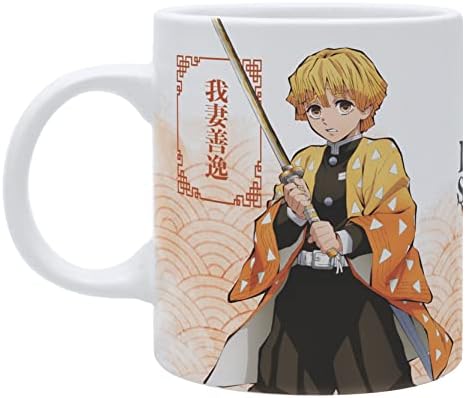 Abystyle Demon Slayer Kimetsu No Yaiba Zenitsu e Inosuke Chefe Capfe Tea Caneca 11 oz. Anime Manga Drinkware Lavagem de pratos de lavar louça de microondas