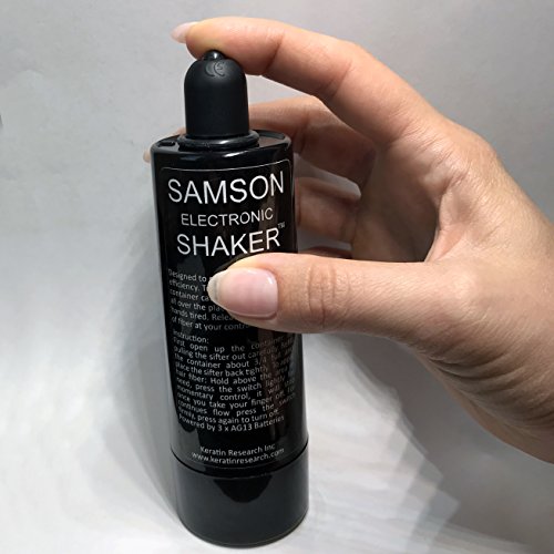Samson Shaker Electronic for Hail Fiber Recil, adequado para fibras capilares, sem bagunça, sem fibras voadoras em todos