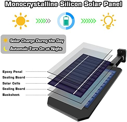 Luzes de rua solar ao ar livre 144 LED Rua LED Light Solar Powered Street Light Dusk to Dawn Solar Luzes ao ar livre Luzes