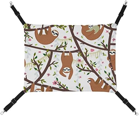 Hammock de gato preto branco panda gato gaiola gaiola poleiro pendurado no espaço economizando para pequenos animais de estimação 16,9 x13