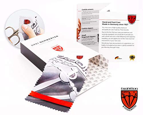 3 espadas Alemanha - Qualidade da marca Manicure Pedicure Kit Set - Ferramentas de cuidados com unhas de aço inoxidável - Made